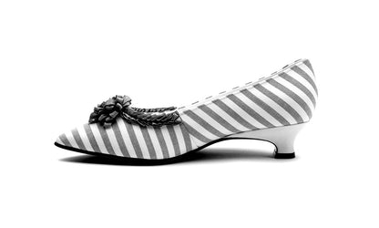 Josephine 18th Century Pumps (Blue/White)