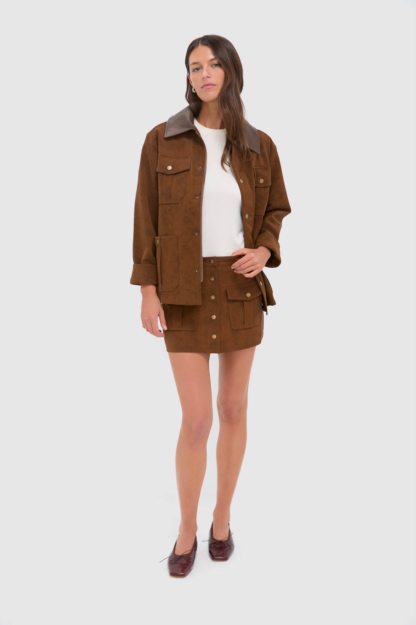 Brown Eloise Mini Skirt