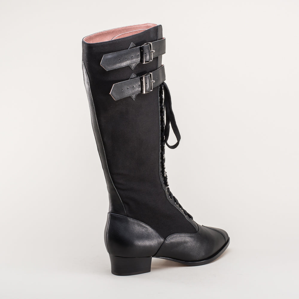 Cambridge Edwardian Bicycle Boots (Black/Black)