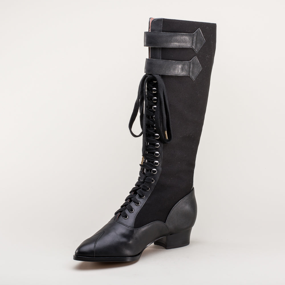 Cambridge Edwardian Bicycle Boots (Black/Black)