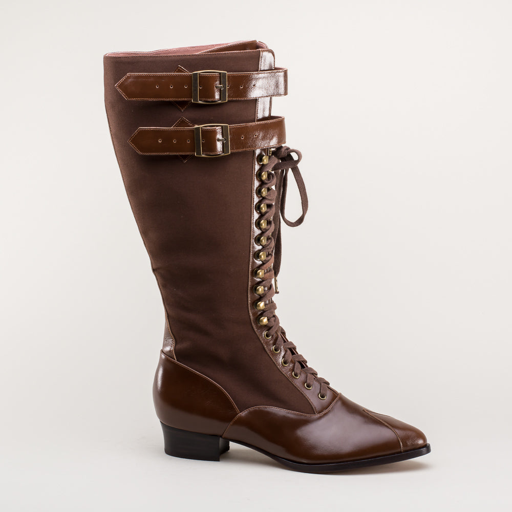 Cambridge Edwardian Bicycle Boots (Brown/Brown)
