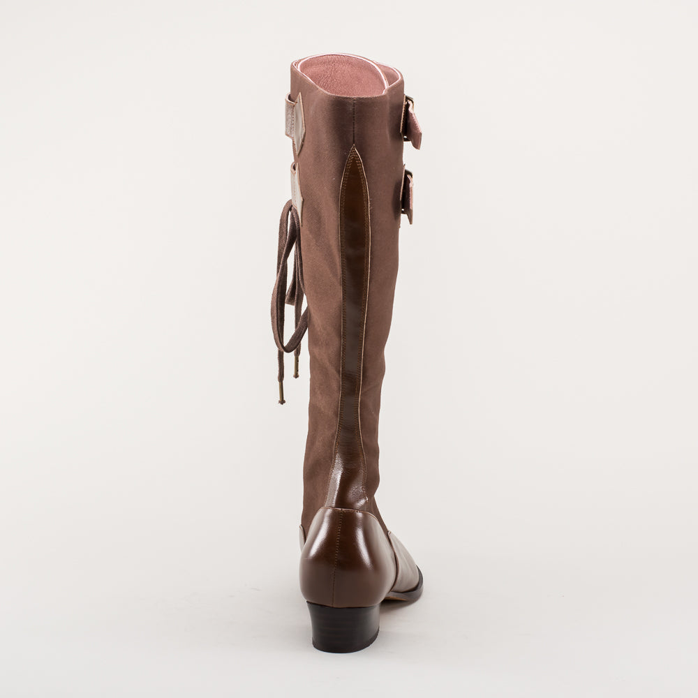 Cambridge Edwardian Bicycle Boots (Brown/Brown)