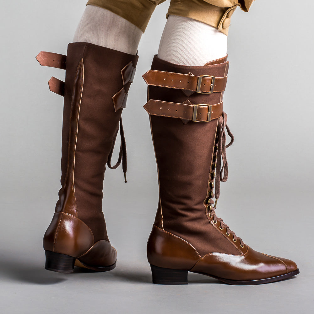 Cambridge Edwardian Bicycle Boots (Brown/Brown)