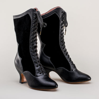 Camille Edwardian Boots (Black/Black)