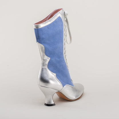 Star Princess Camille Edwardian Boots (Silver/Blue)