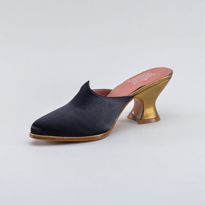 Charlotte 18th Century Mules (Black)