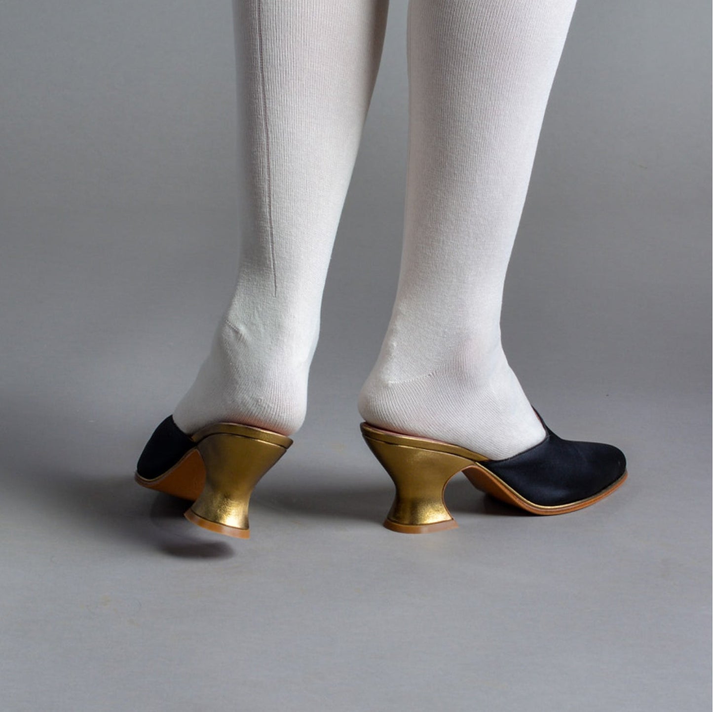 Charlotte 18th Century Mules (Black)