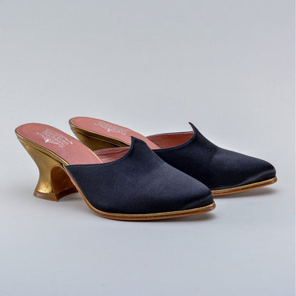 Charlotte 18th Century Mules (Black)