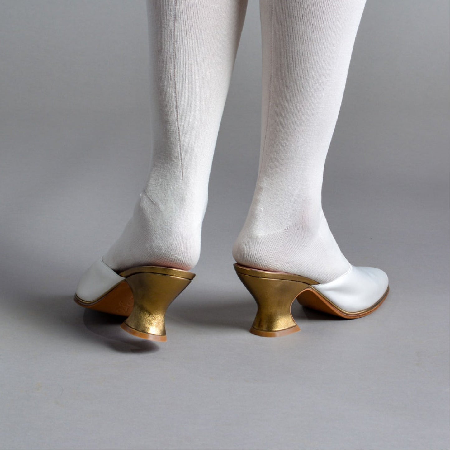 Charlotte 18th Century Mules (Ivory)