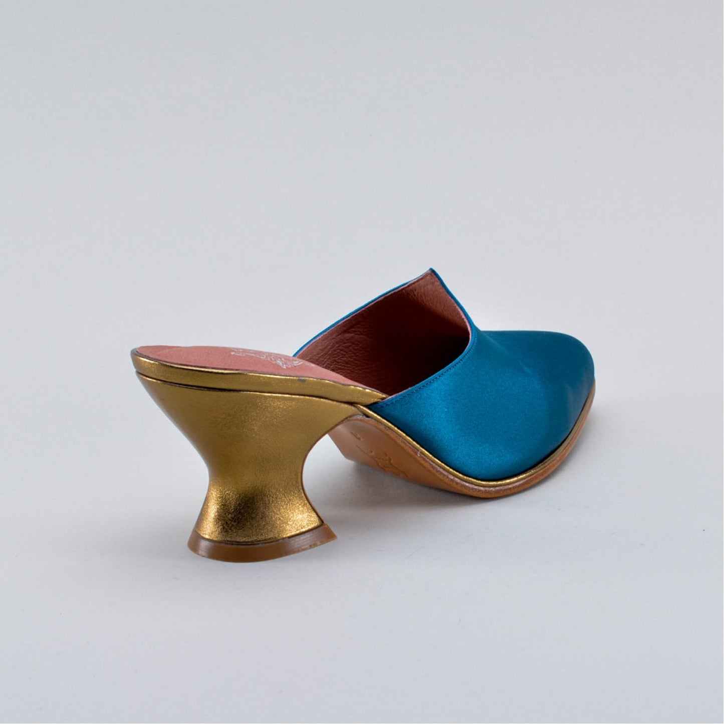 Charlotte 18th Century Mules (Teal)