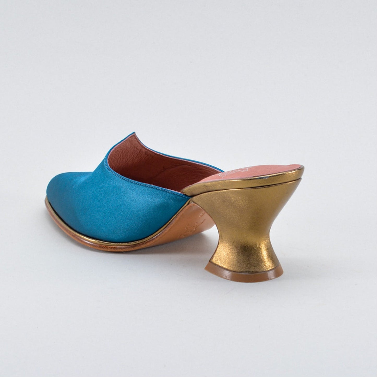 Charlotte 18th Century Mules (Teal)