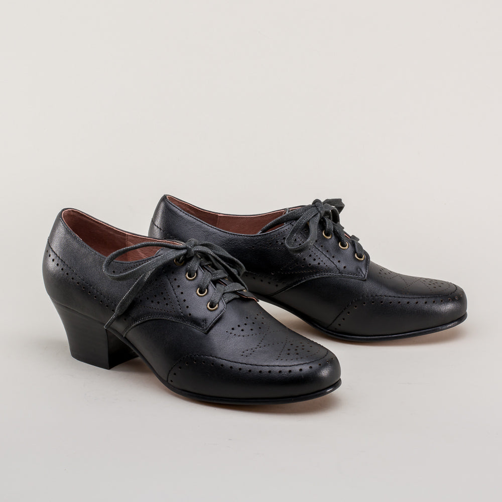Claire 1940's Oxfords Wide (Black)