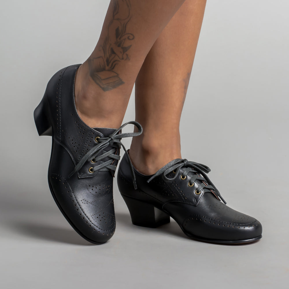 Claire 1940's Oxfords Wide (Black)