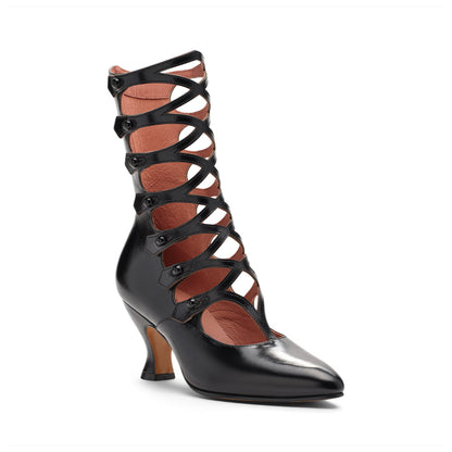 Cleo Edwardian Boots Wide (Black)
