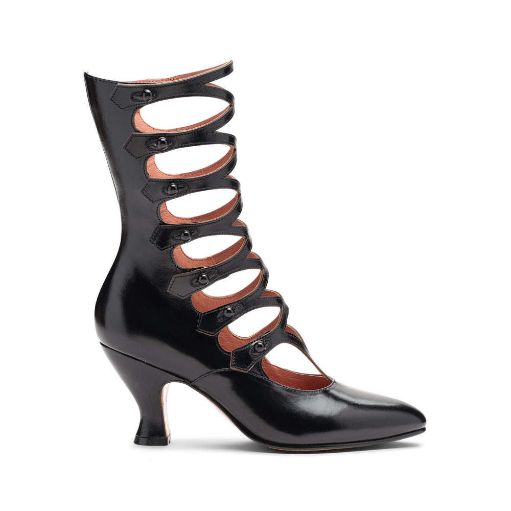 Cleo Edwardian Boots Wide (Black)
