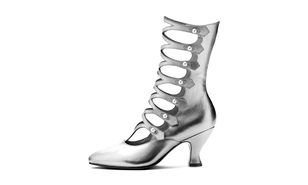 Cleo Edwardian Boots Wide (Pale Gold)