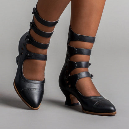 Colette Edwardian Button Boots (Black)
