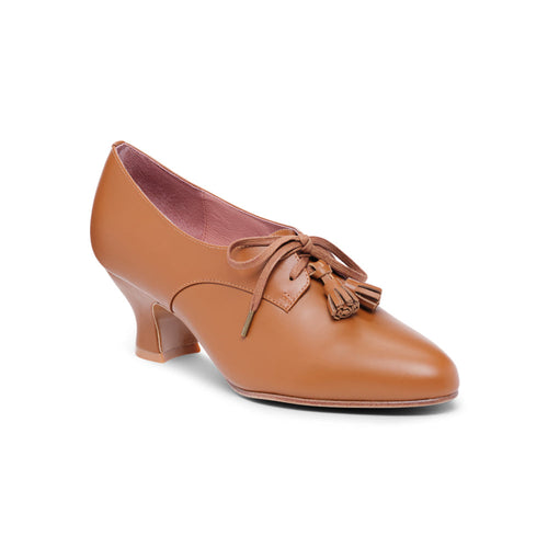 PRE-ORDER Cordelia Edwardian Oxfords Wide (Caramel)
