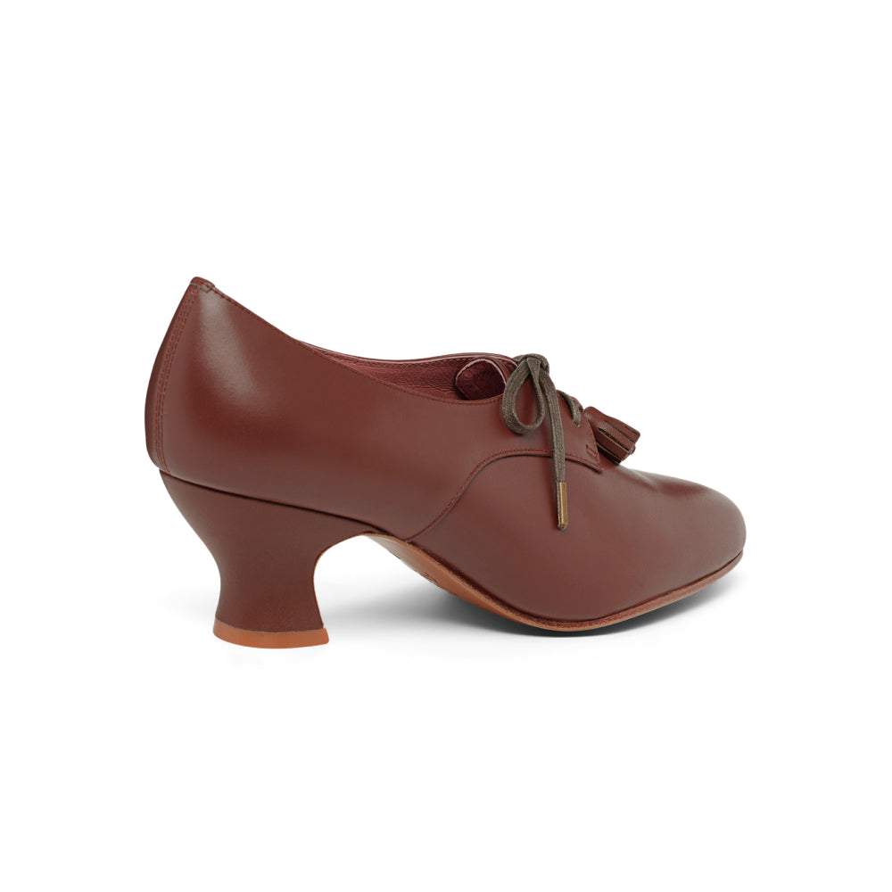 PRE-ORDER Cordelia Edwardian Oxfords (Chestnut)