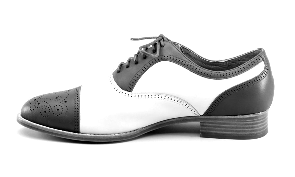 Dandy Men's Vintage Cap Toe Oxfords (Blue/White)