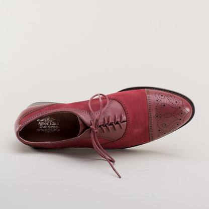 Dandy Men's Vintage Cap Toe Oxfords (Oxblood)