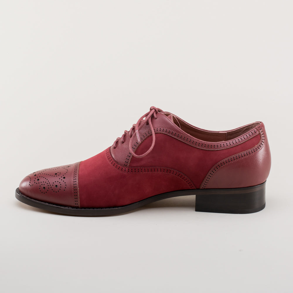 Dandy Men's Vintage Cap Toe Oxfords (Oxblood)