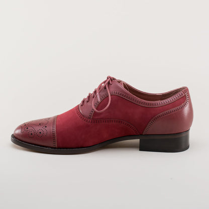Dandy Men's Vintage Cap Toe Oxfords (Oxblood)