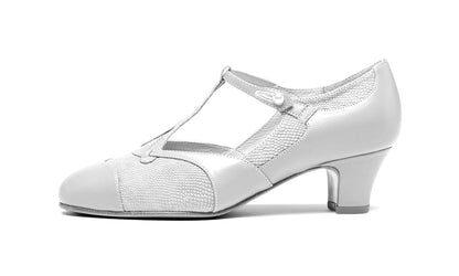 Doris 1920s Pumps Wide (Blush Pink)