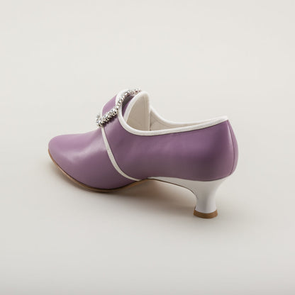 Dunmore 18th Century Shoes (Lavender/White)