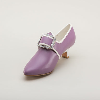 Dunmore 18th Century Shoes (Lavender/White)