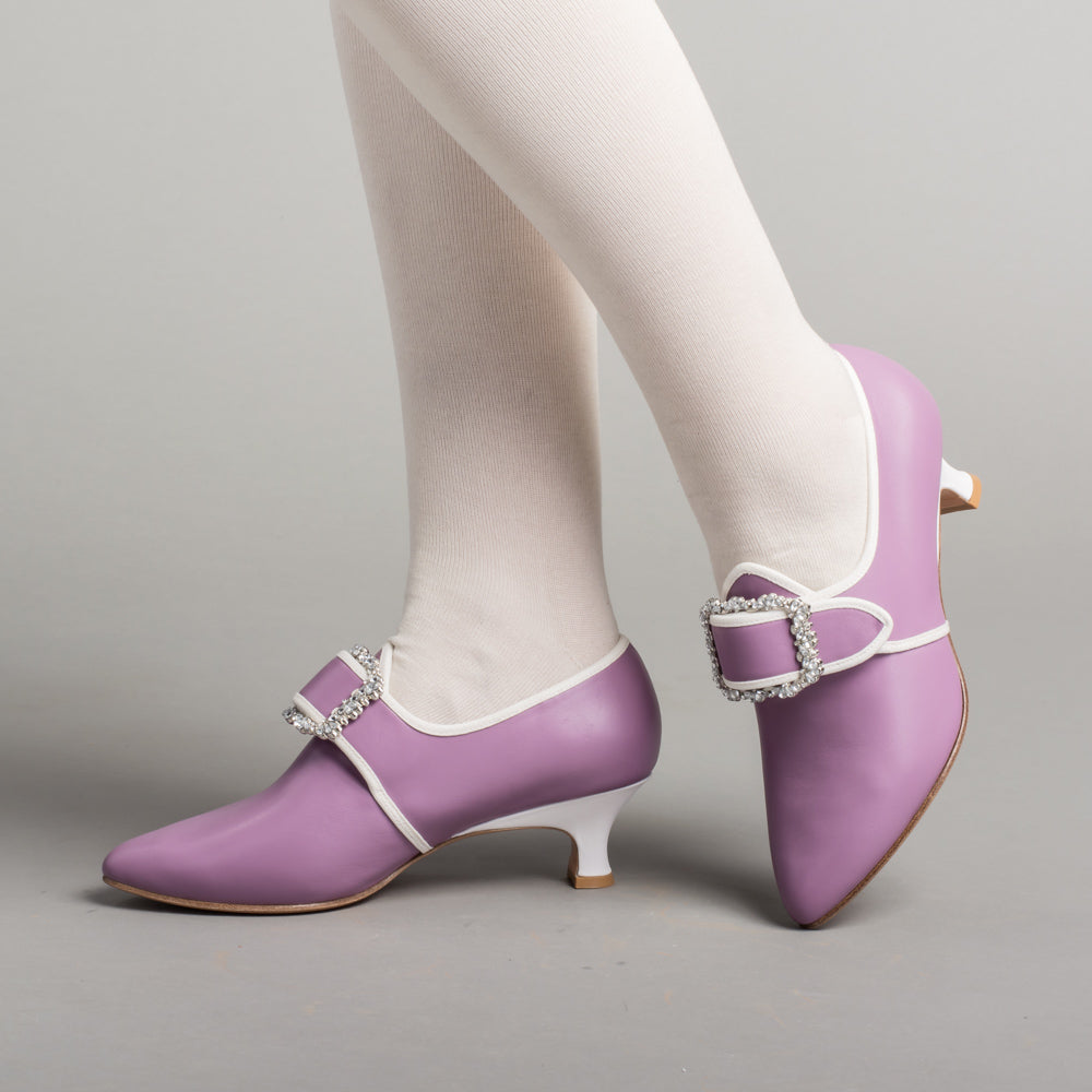 Dunmore 18th Century Shoes (Lavender/White)