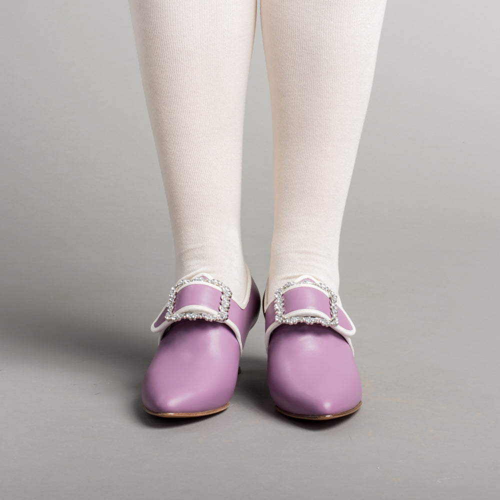Dunmore 18th Century Shoes (Lavender/White)