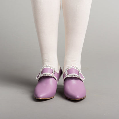 Dunmore 18th Century Shoes (Lavender/White)