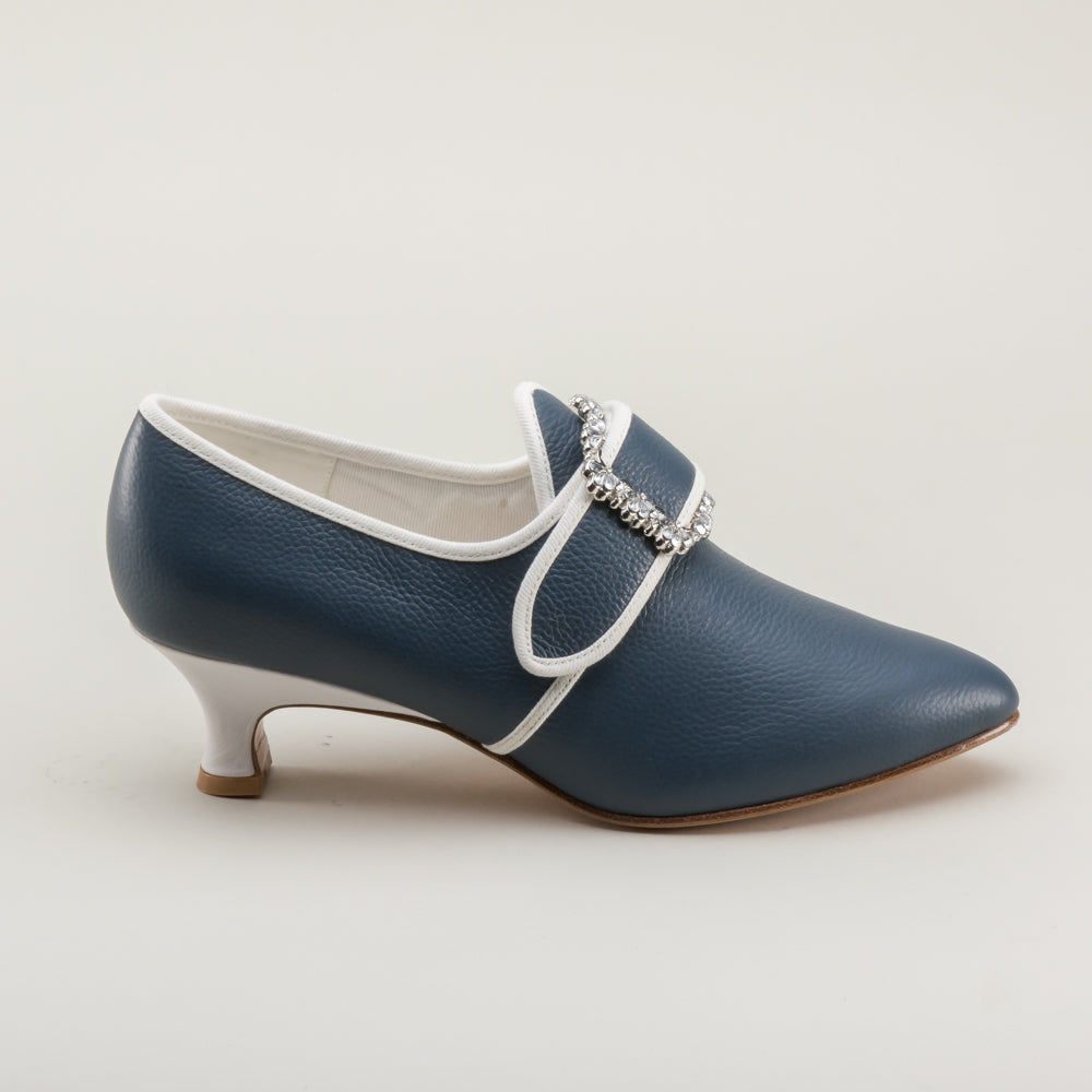 Dunmore 18th Century Shoes (Blue/White)
