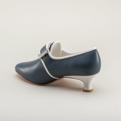 Dunmore 18th Century Shoes (Blue/White)
