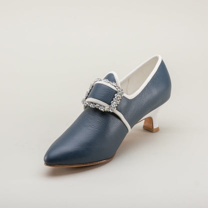 Dunmore 18th Century Shoes (Blue/White)