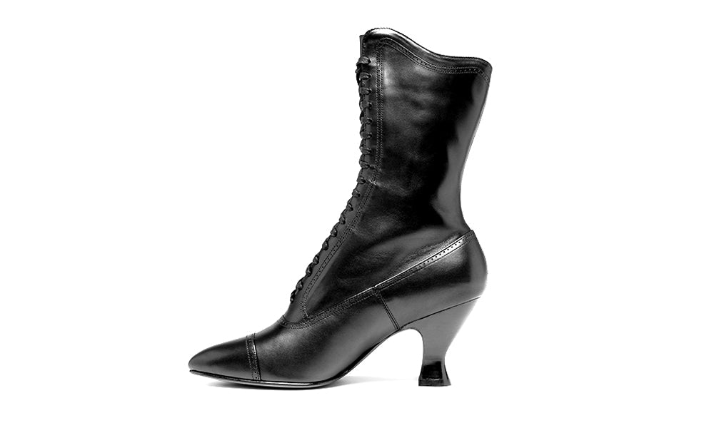 Edith Edwardian Boots Wide (Black)