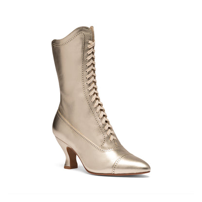 Edith Edwardian Boots (Gold)