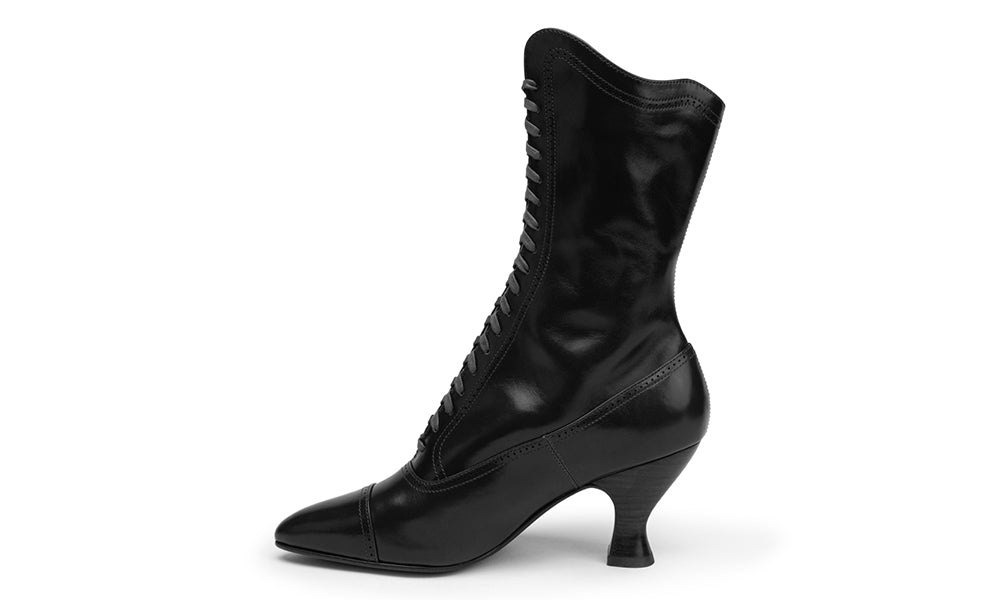 Edith Edwardian Boots Wide (Walnut)
