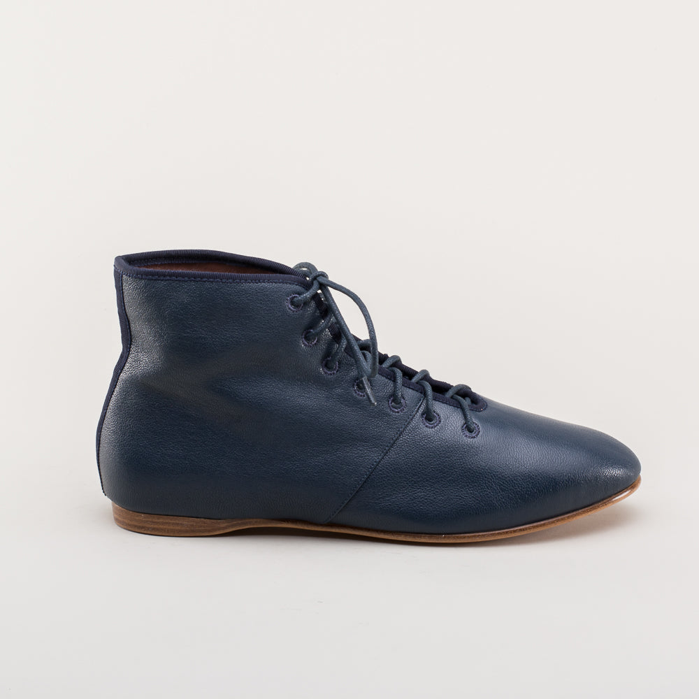 Emma Regency Leather Boots (Navy)