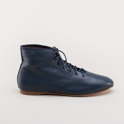 Emma Regency Leather Boots (Navy)