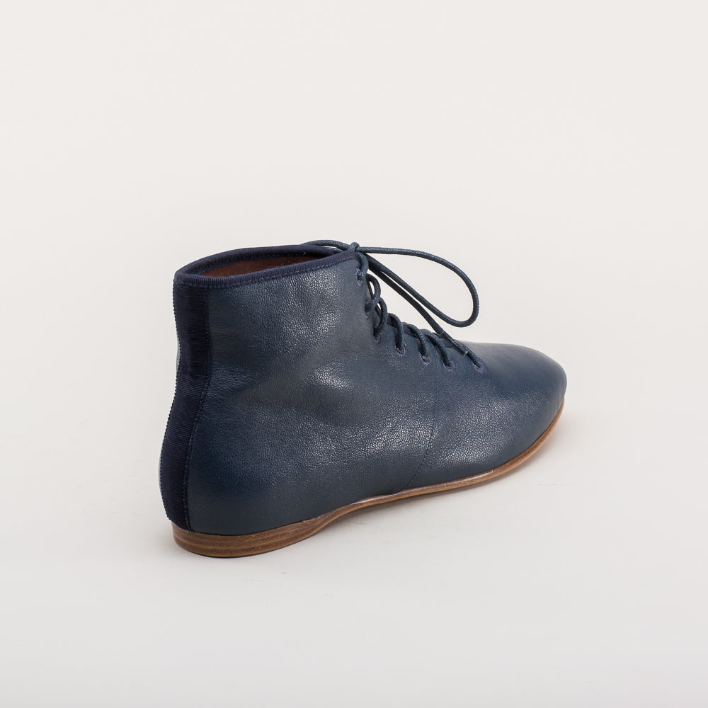 Emma Regency Leather Boots (Navy)