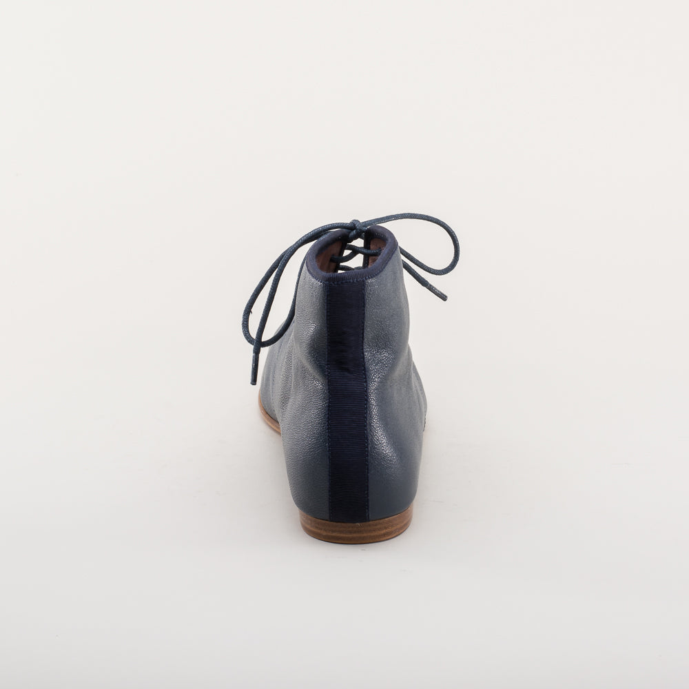 Emma Regency Leather Boots (Navy)