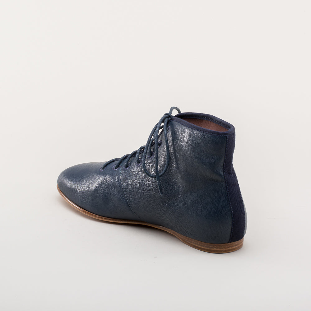 Emma Regency Leather Boots (Navy)