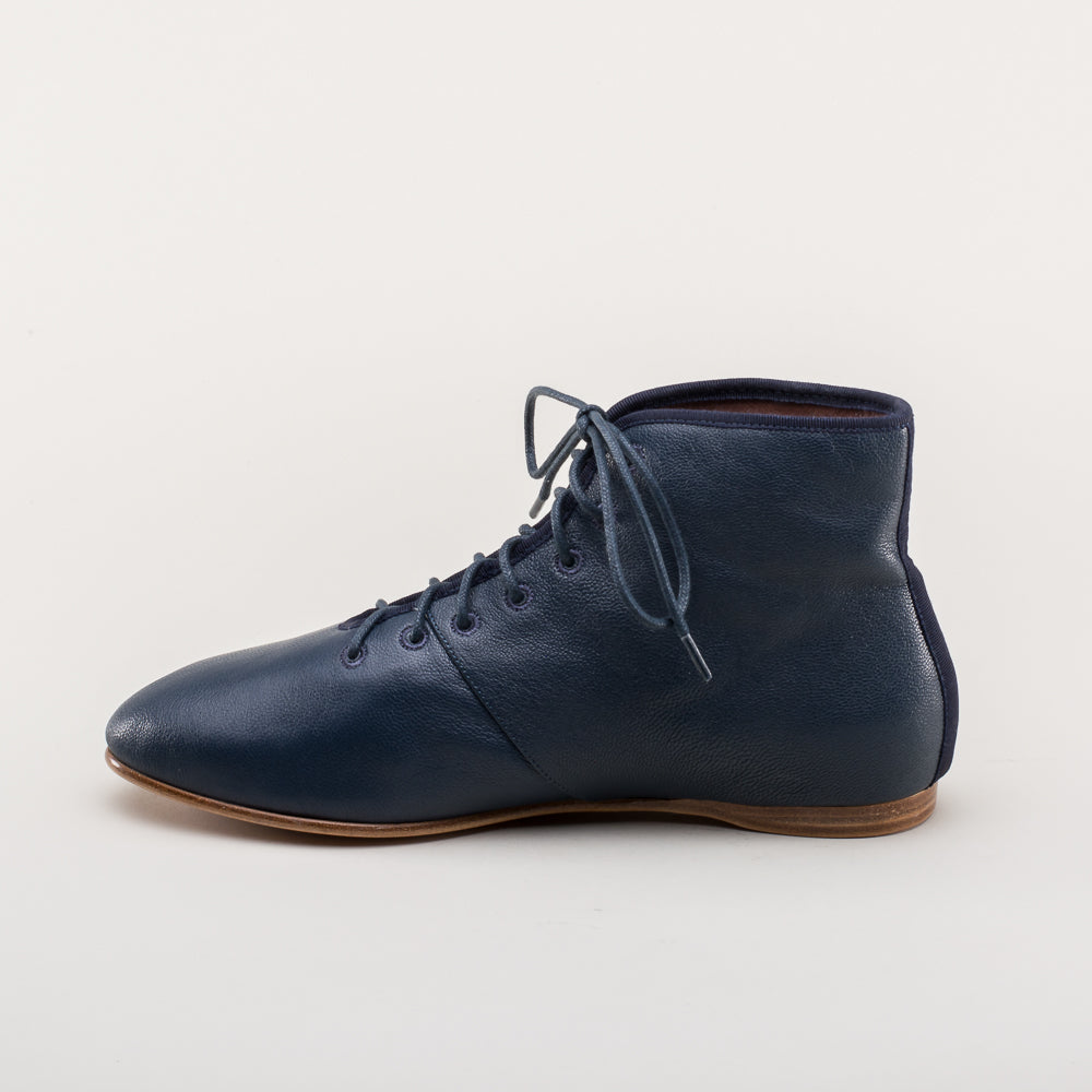 Emma Regency Leather Boots (Navy)