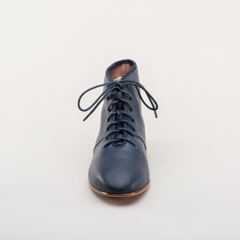 Emma Regency Leather Boots (Navy)
