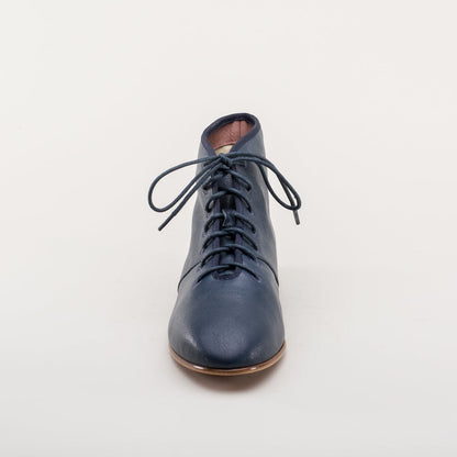 Emma Regency Leather Boots (Navy)