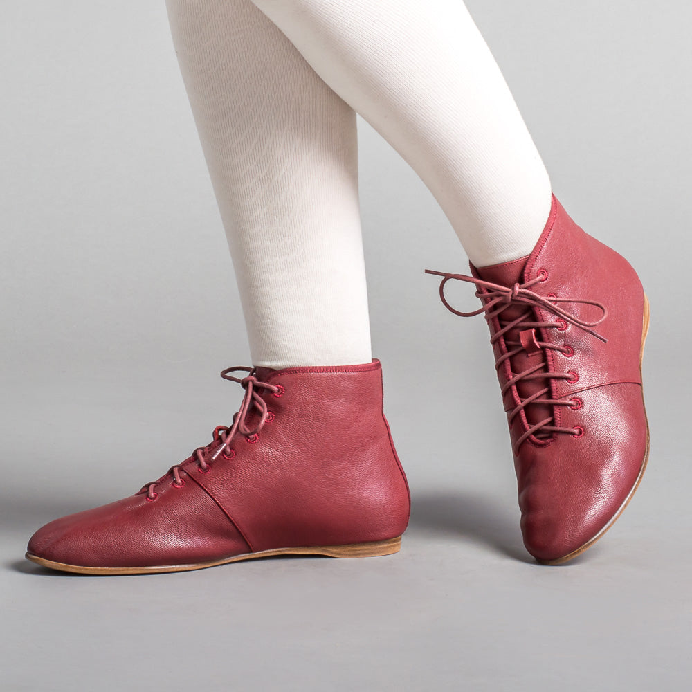 Emma Regency Leather Boots (Oxblood)