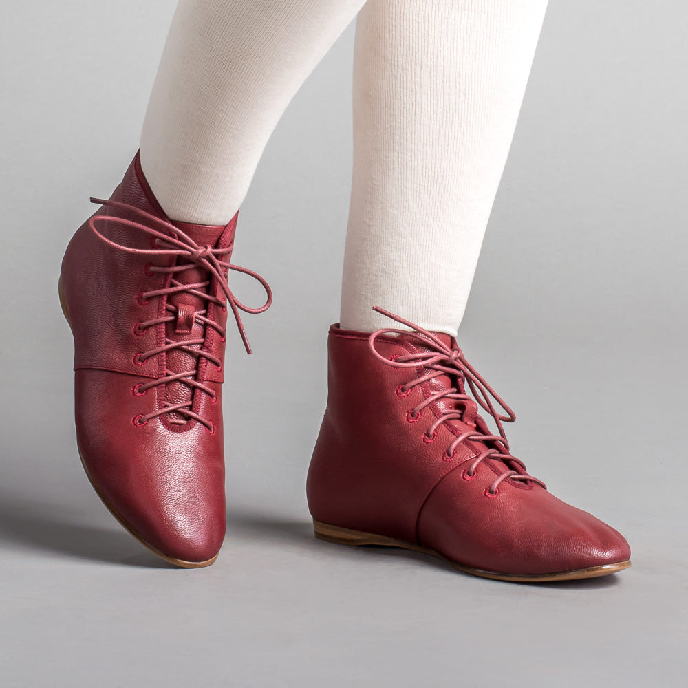 Emma Regency Leather Boots (Oxblood)