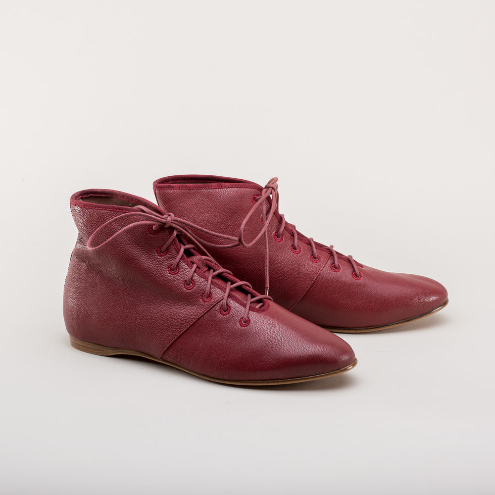 Emma Regency Leather Boots (Oxblood)